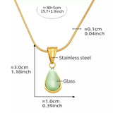 Stainless Steel Teardrop Necklace - Trendsi - Flyclothing LLC