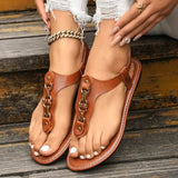 Toe Post Flats Sandals - Trendsi - Flyclothing LLC