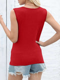 Cutout Twisted Round Neck Tank - Trendsi - Flyclothing LLC