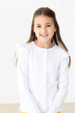 White Ruffle Cardigan - Mila & Rose ® - Flyclothing LLC