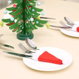 Christmas Santa Hat Cutlery Holders Decorative Table Setting - Trendsi - Flyclothing LLC