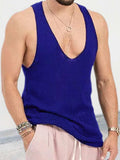 Men's Plus Size V-Neck Wide Strap Tank - Trendsi - Flyclothing LLC