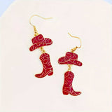 Cowboy Hat and Boot Dangle Earrings - Trendsi - Flyclothing LLC