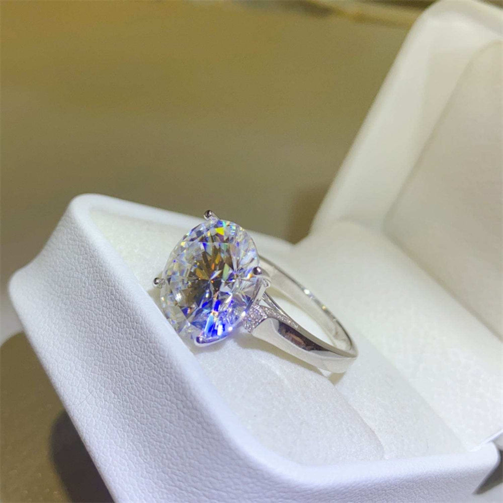 10 Carat Moissanite 925 Sterling Silver Ring - Trendsi - Flyclothing LLC