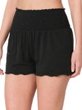 Zenana Elastic Waist Smocked Shorts - Trendsi - Flyclothing LLC