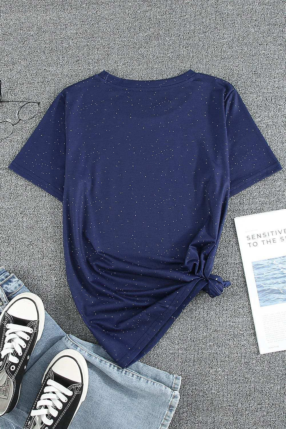 Tie-Dye Round Neck Short Sleeve T-Shirt - Trendsi - Flyclothing LLC