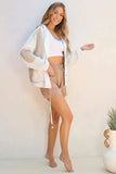 Drawstring Color Block Long Sleeve Jacket - Trendsi - Flyclothing LLC