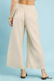 Umgee Frayed Hem Wide Leg Pants - Trendsi - Flyclothing LLC
