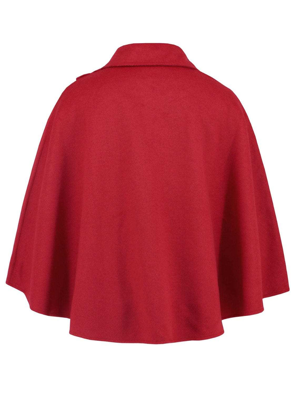 Collared Neck Cropped Cape - Trendsi - Flyclothing LLC