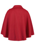 Collared Neck Cropped Cape - Trendsi - Flyclothing LLC