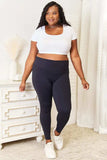 Double Take Wide Waistband Sports Leggings - Trendsi - Flyclothing LLC