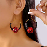 18K Gold-Plated Halloween Bead Earrings - Trendsi - Flyclothing LLC