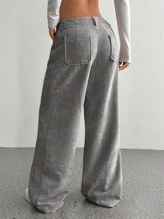 Wide Leg Pants with Pockets - Trendsi - Flyclothing LLC
