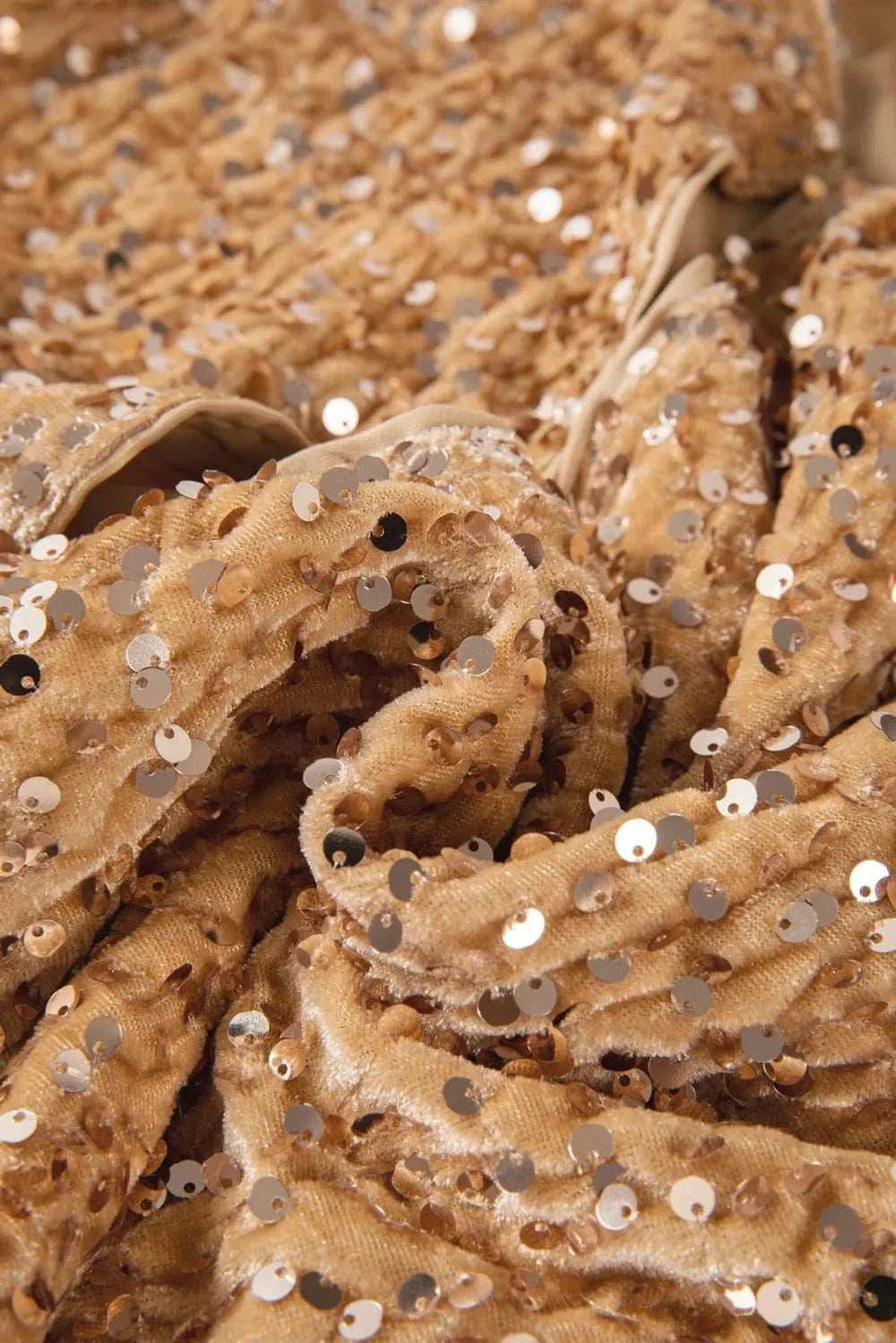 Sequin Open Front Long Sleeve Jacket - Trendsi - Flyclothing LLC