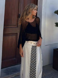 Round Neck Long Sleeve Cover-Up - Trendsi - Flyclothing LLC