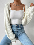 Honey Open Front Long Sleeve Cropped Cardigan - Trendsi - Flyclothing LLC