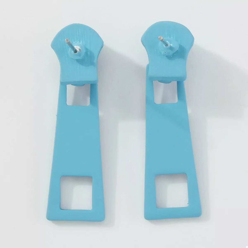Colorful Zipper Drop Earrings - Trendsi - Flyclothing LLC