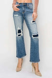Risen Full Size High Rise Distressed Ankle Flare Jeans - Trendsi - Flyclothing LLC