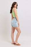 Judy Blue Full Size 2 Button Denim Shorts with Pockets Plus Size - Trendsi - Flyclothing LLC