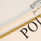 18K Gold-Plated Pearl Toggle Necklace - Trendsi - Flyclothing LLC