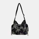 Contrast Texture Shoulder Bag - Trendsi - Flyclothing LLC