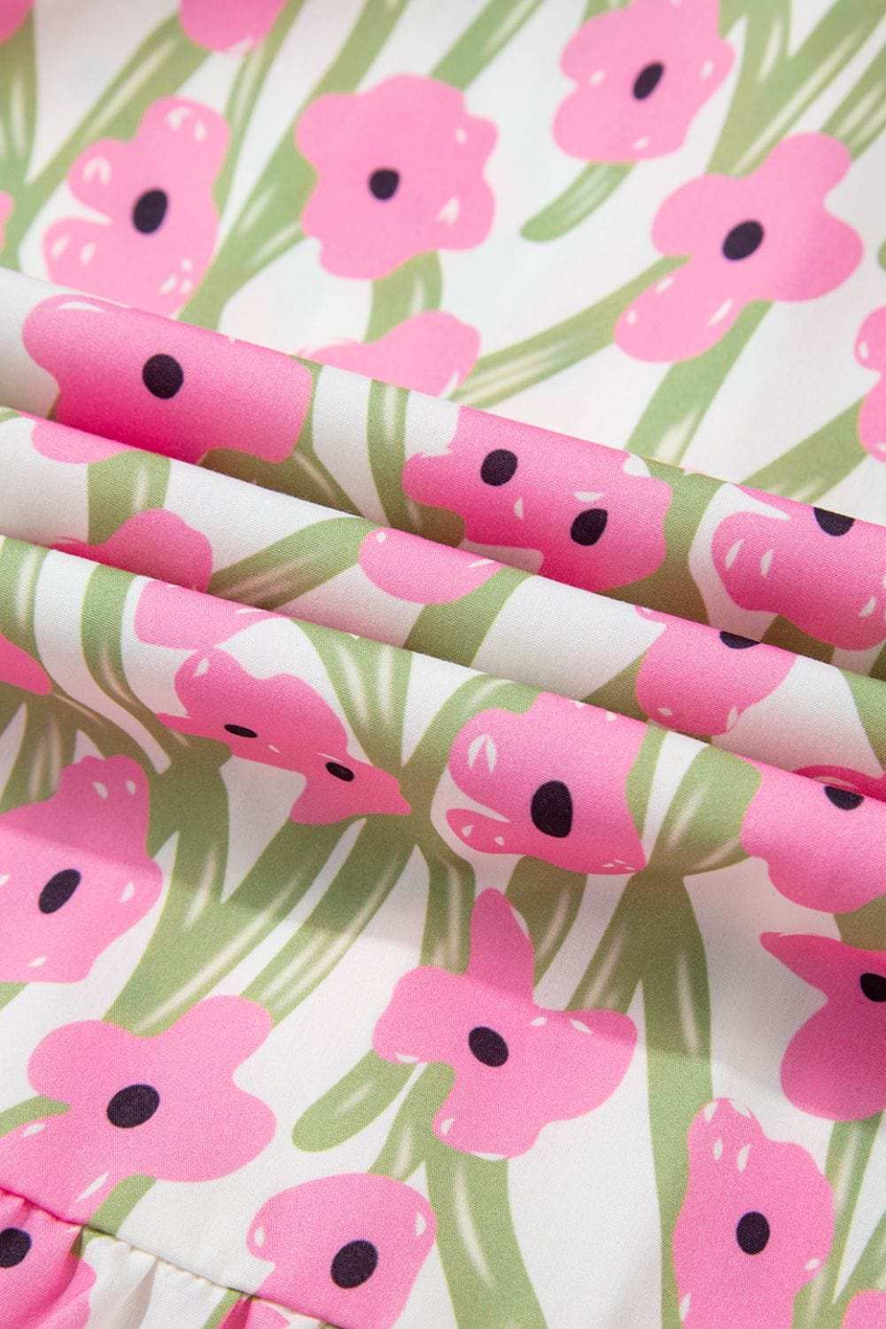 Floral Print Square Neck Ruffled Cap Sleeve Maxi Dress - Trendsi - Flyclothing LLC