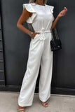 Round Neck Cap Sleeve Jumpsuit - Trendsi - Flyclothing LLC