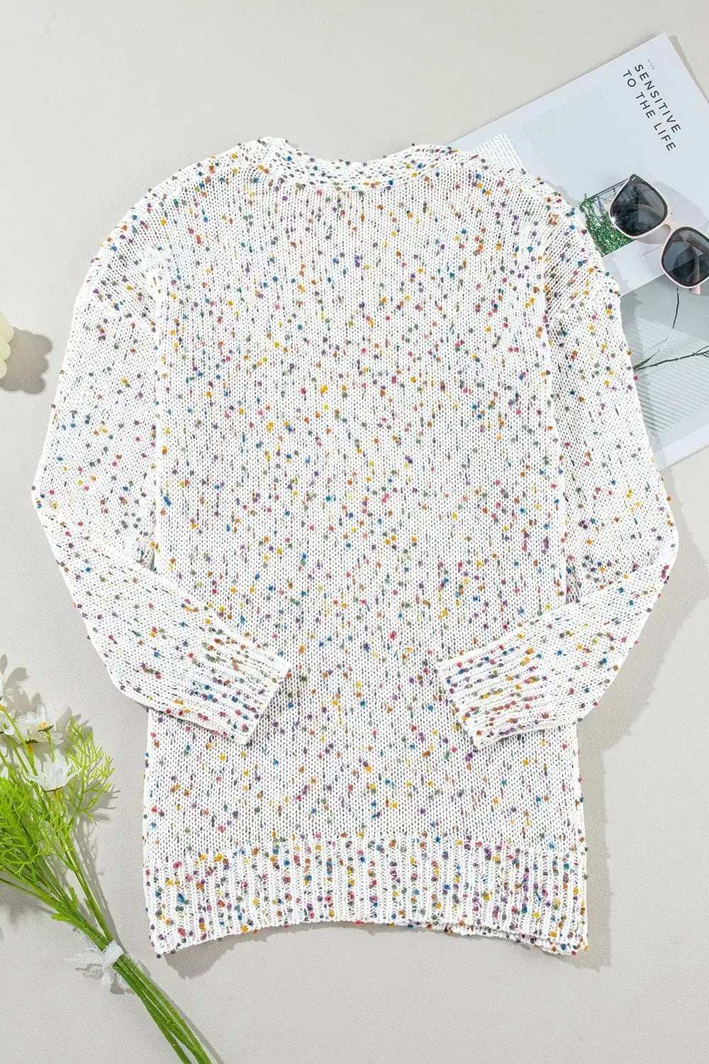 Open Front Long Sleeve Cardigan - Trendsi - Flyclothing LLC