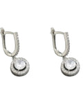 Stainless Steel Zircon Drop Earrings - Trendsi - Flyclothing LLC