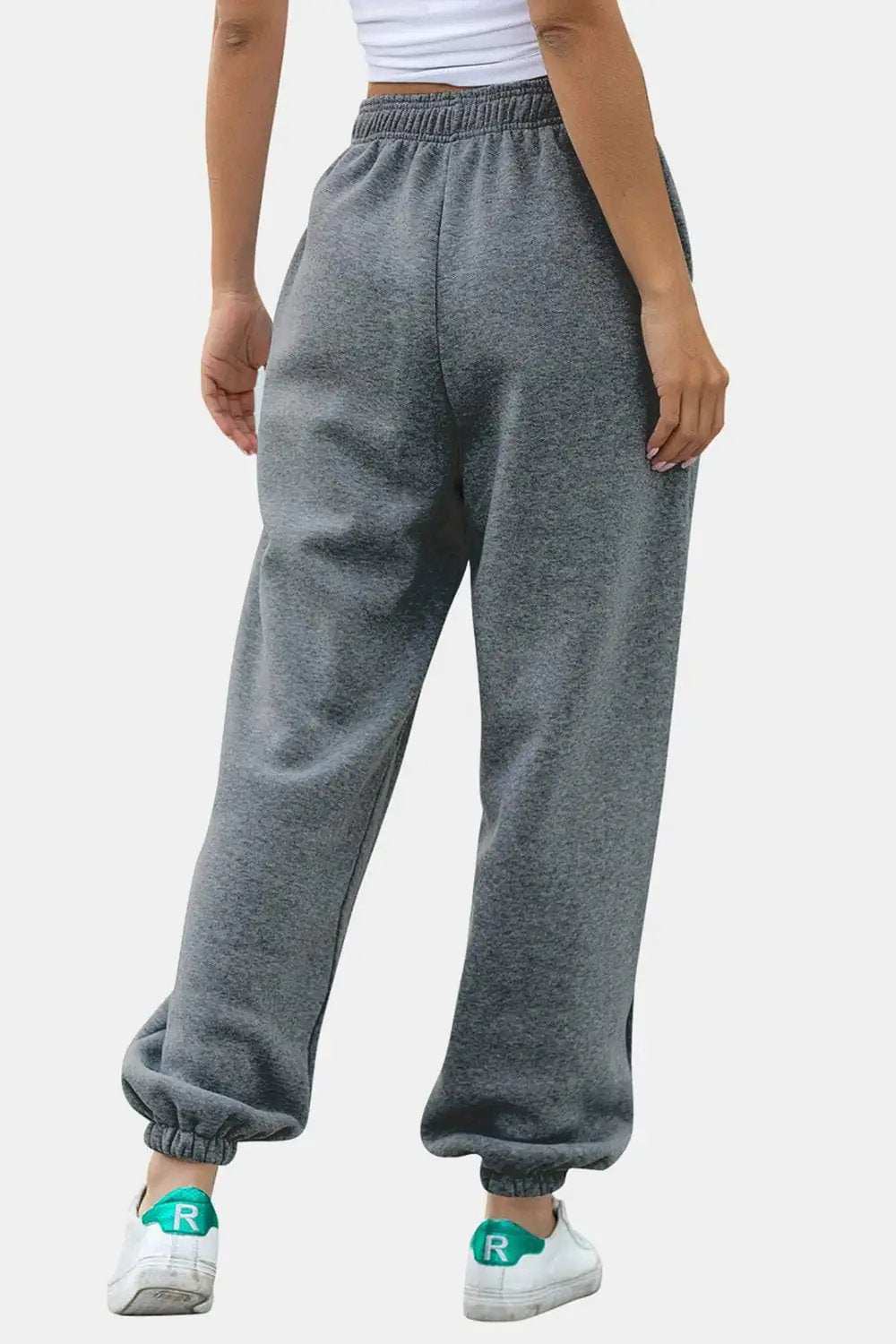Elastic Waist Joggers with Pockets - Trendsi - Flyclothing LLC