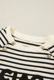 Decorative Button Striped Long Sleeve Sweatshirt - Trendsi - Flyclothing LLC