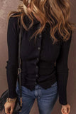 Button Up Collared Neck Cardigan - Trendsi - Flyclothing LLC