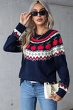 Angel Wings Graphic Round Neck Long Sleeve Sweater - Trendsi - Flyclothing LLC