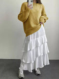 Full Size Cozy Knit Round Neck Oversized Sweater Plus Size - Trendsi - Flyclothing LLC
