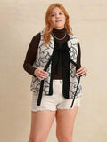 Plus Size Tied Sherpa Vest Coat with Pockets - Trendsi - Flyclothing LLC