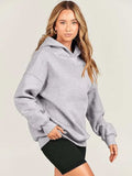 Dropped Shoulder Long Sleeve Hoodie - Trendsi - Flyclothing LLC