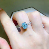 2 Carat Moissanite Zircon 925 Sterling Silver Ring - Trendsi - Flyclothing LLC