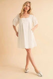 Aemi + Co Square Neck Babydoll Dress with Pockets - Trendsi - Flyclothing LLC