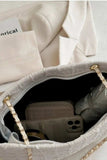 Polyester Texture Chain Tote bag - Trendsi - Flyclothing LLC