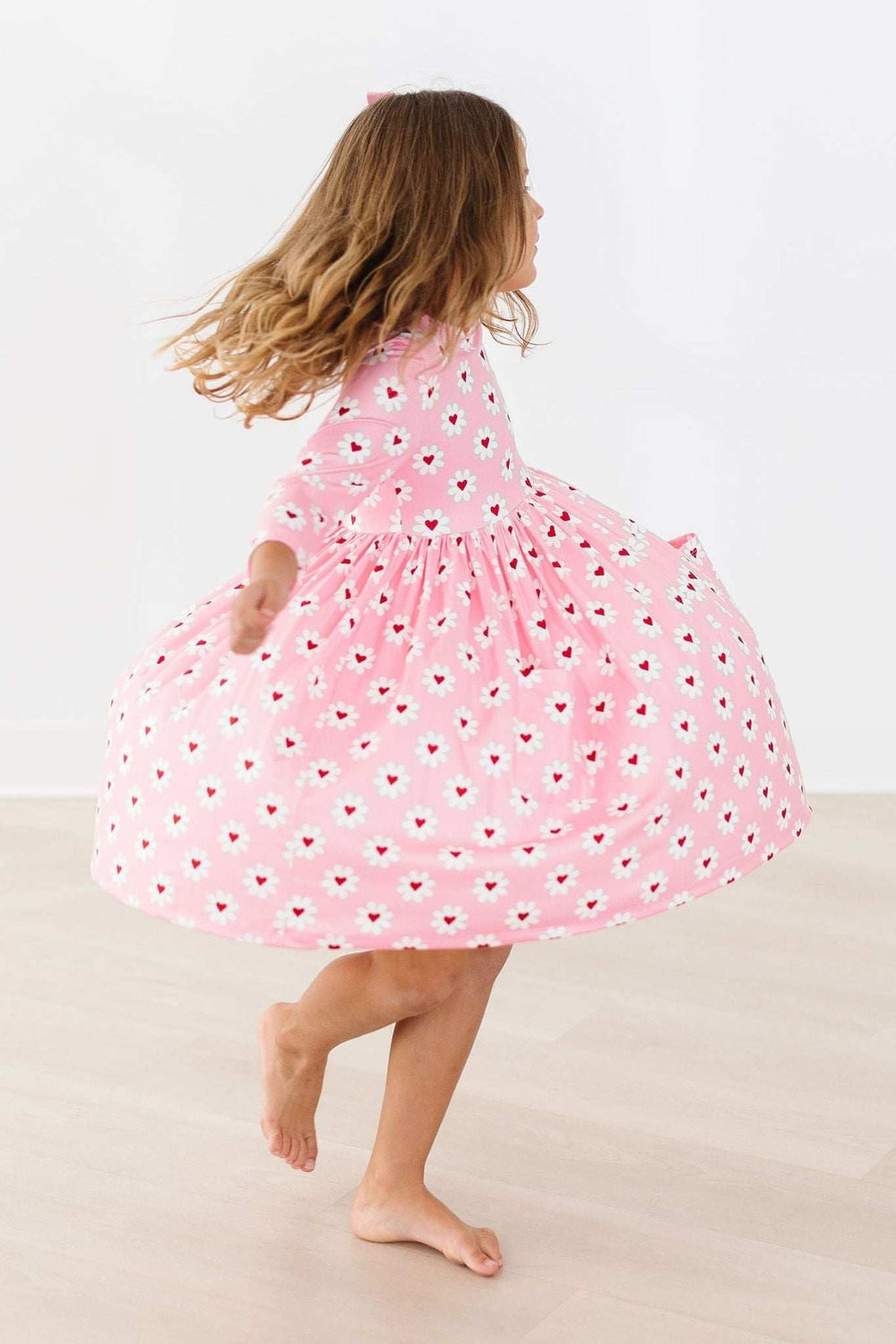 Daisy Delight 3/4 Sleeve Pocket Twirl Dress - Mila & Rose ® - Flyclothing LLC