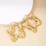 Star Shaped Hoop Earrings - Trendsi - Flyclothing LLC