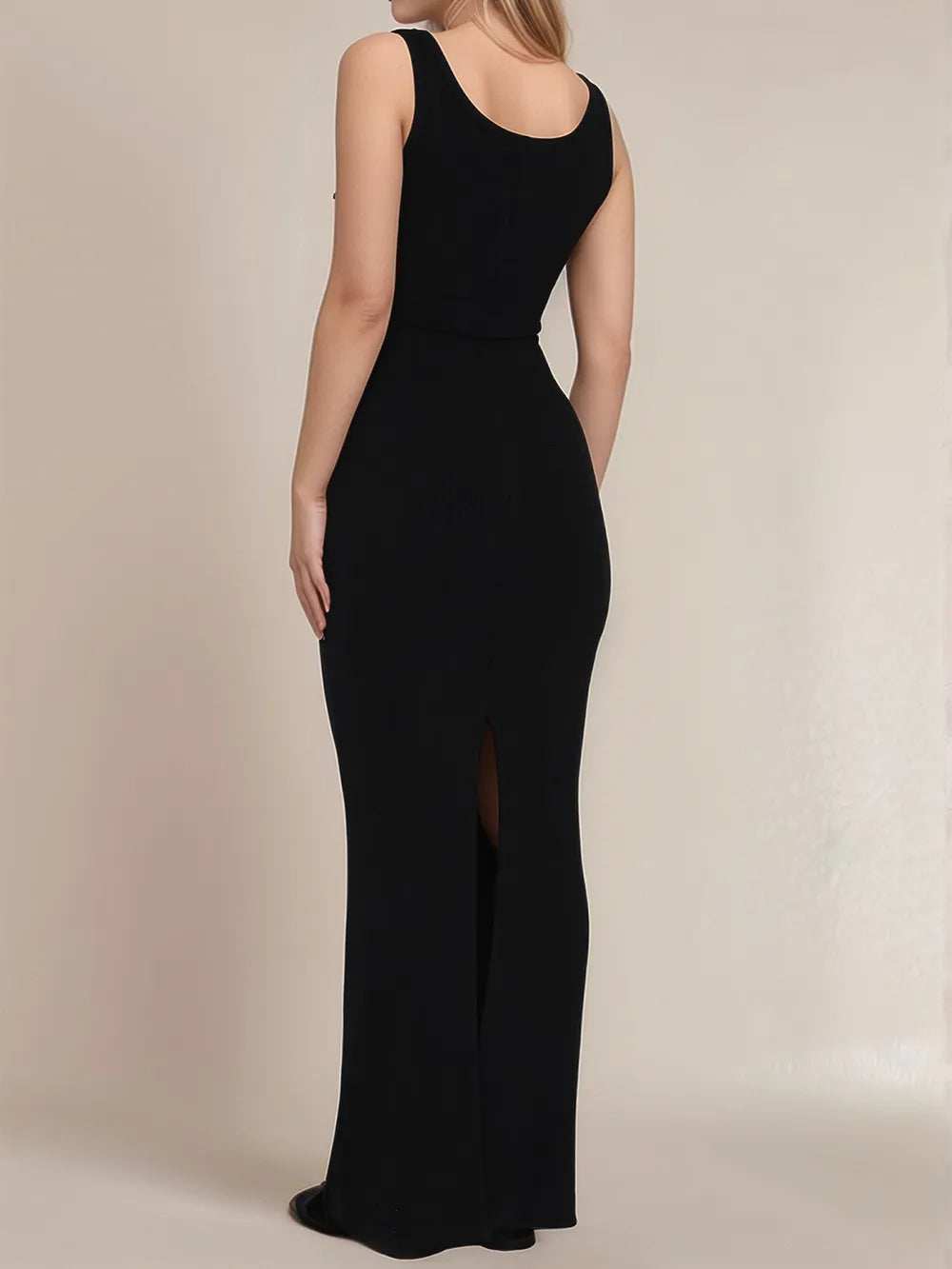 Devine Side Slit Wide Strap Maxi Dress - Trendsi - Flyclothing LLC