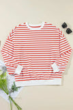 Striped Dropped Shoulder Long Sleeve Sweatshirt - Trendsi - Flyclothing LLC