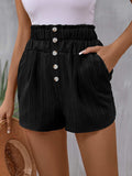 Pocketed High Waist Shorts - Trendsi - Flyclothing LLC