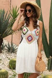 Geometric V-Neck Spaghetti Strap Cover Up Dress - Trendsi - Flyclothing LLC