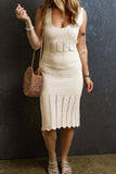 Scoop Neck Wide Strap Knit Dress - Trendsi - Flyclothing LLC