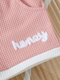 Children's Honey Flower Waffle Knit Tee and Shorts Set - Trendsi - Flyclothing LLC