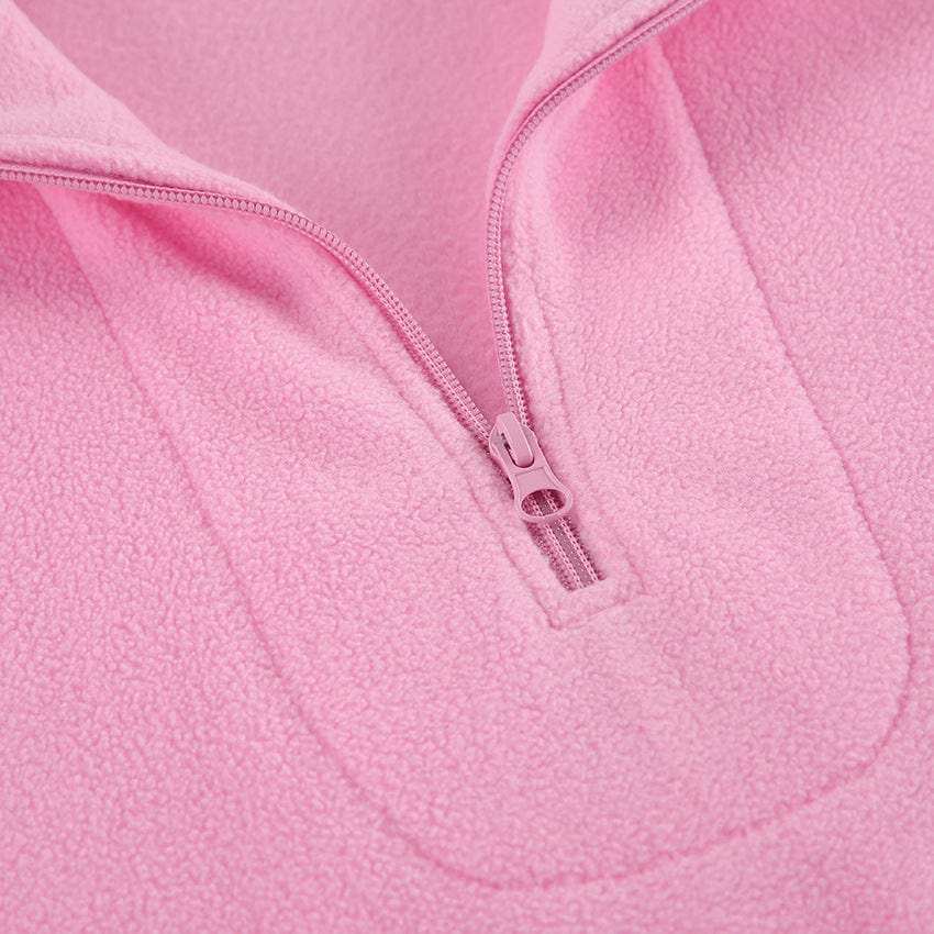 Quarter Zip Long Sleeve Sweatshirt - Trendsi - Flyclothing LLC