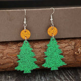 Glitter Acrylic Tree Shape Earrings - Trendsi - Flyclothing LLC