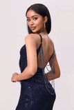Split Sequin Backless Maxi Cami Dress - Trendsi - Flyclothing LLC